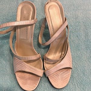 Charles Jourdan italian leather designer sandals